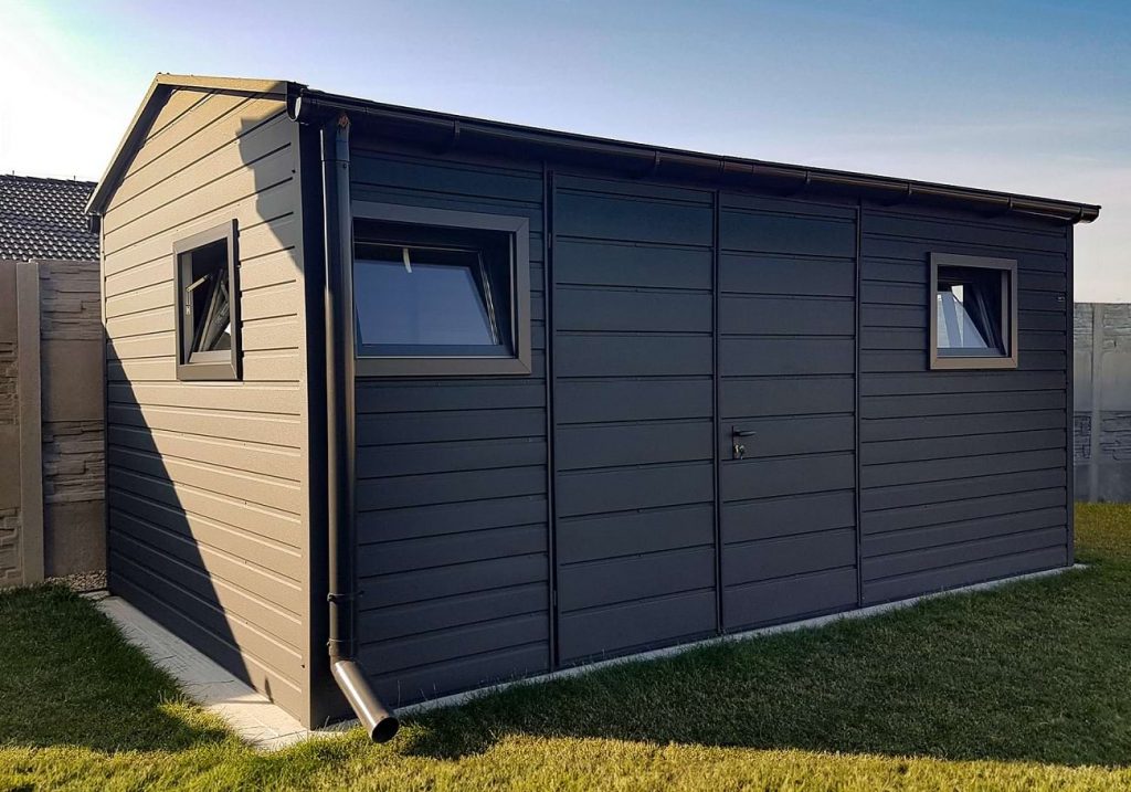 domek ogrodowy 4x1,5m ciemnozielony